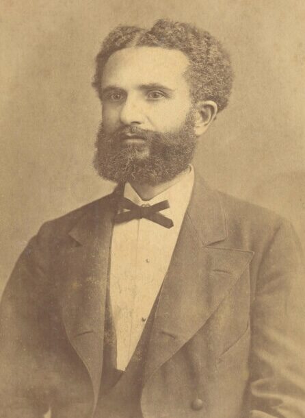 Portret i Abdyl Frashërit (1839–1892), udhëheqësit themelues politik të Lidhjes së Prizrenit dhe më i madhi i tre vëllezërve Frashëri.