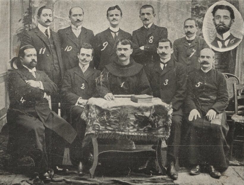 Delegatët e Komisionit të Alfabetit në Kongresin e Manastirit — Bitola, Maqedoni e Veriut, nëntor 1908.