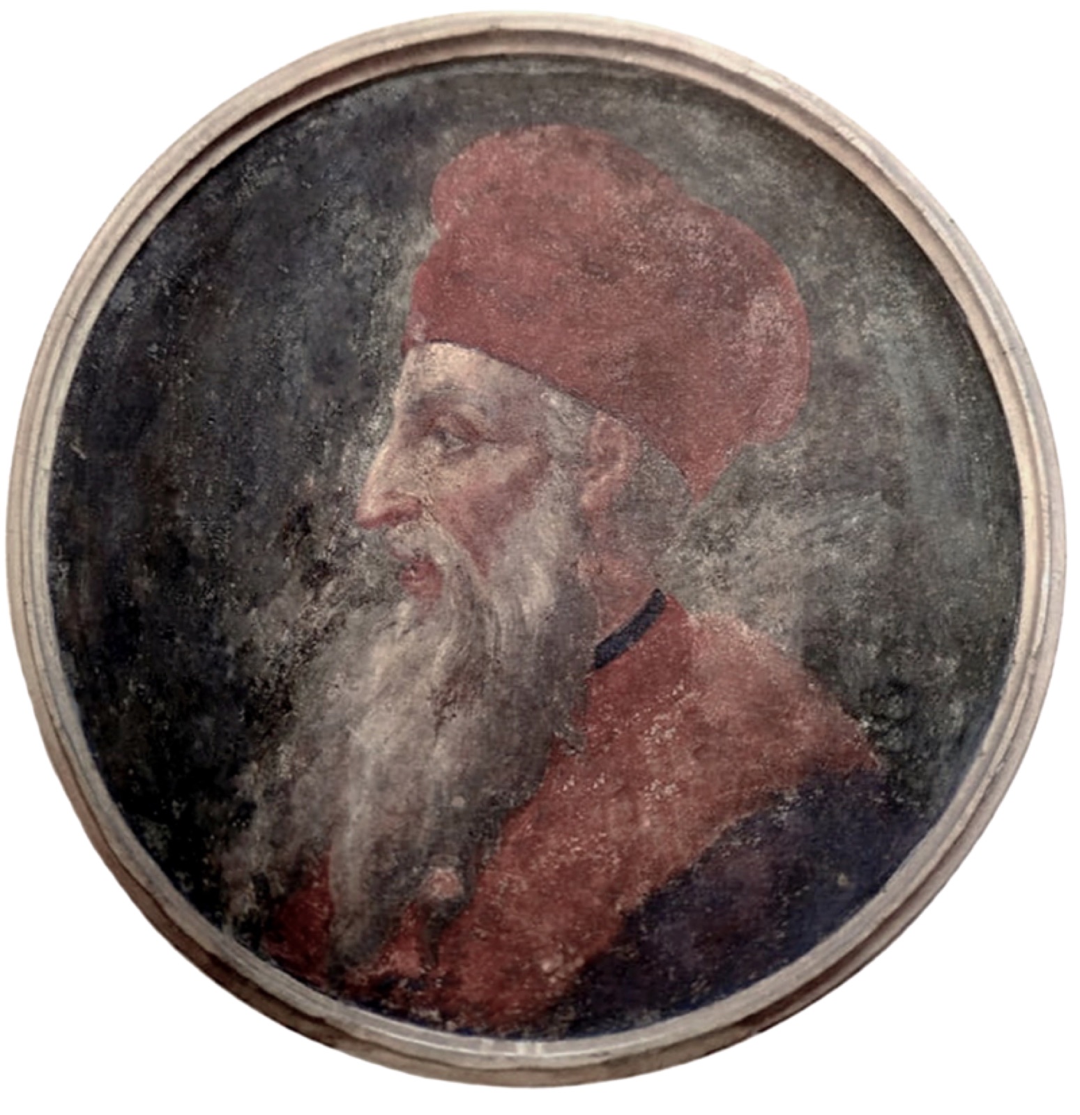 Portrait of Gjergj Kastrioti Skanderbeg, 1466 — the most-cited contemporary likeness, now in Palazzo Skanderbeg, Rome.