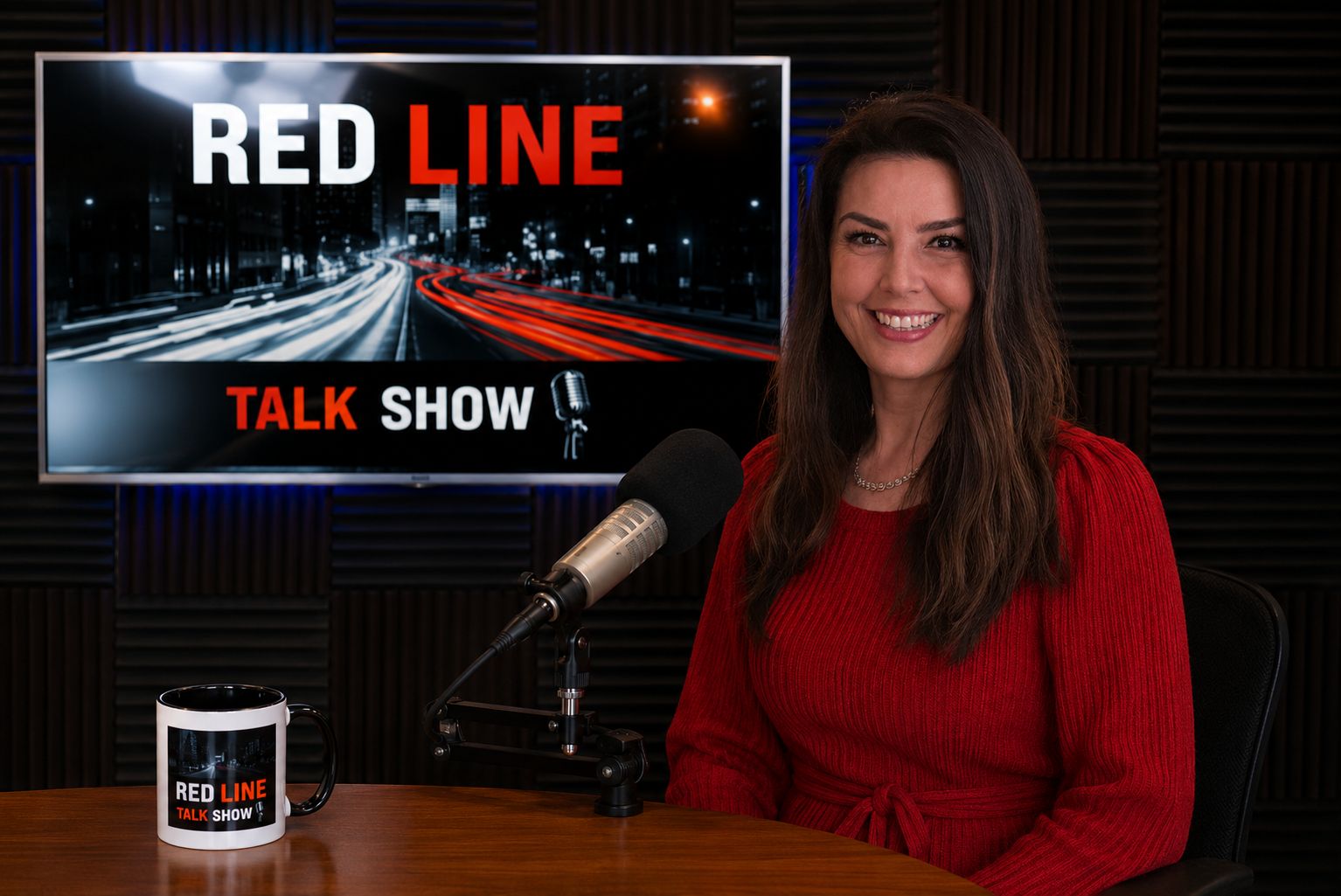 Iliriana on the Red Line Talk Show set in New York