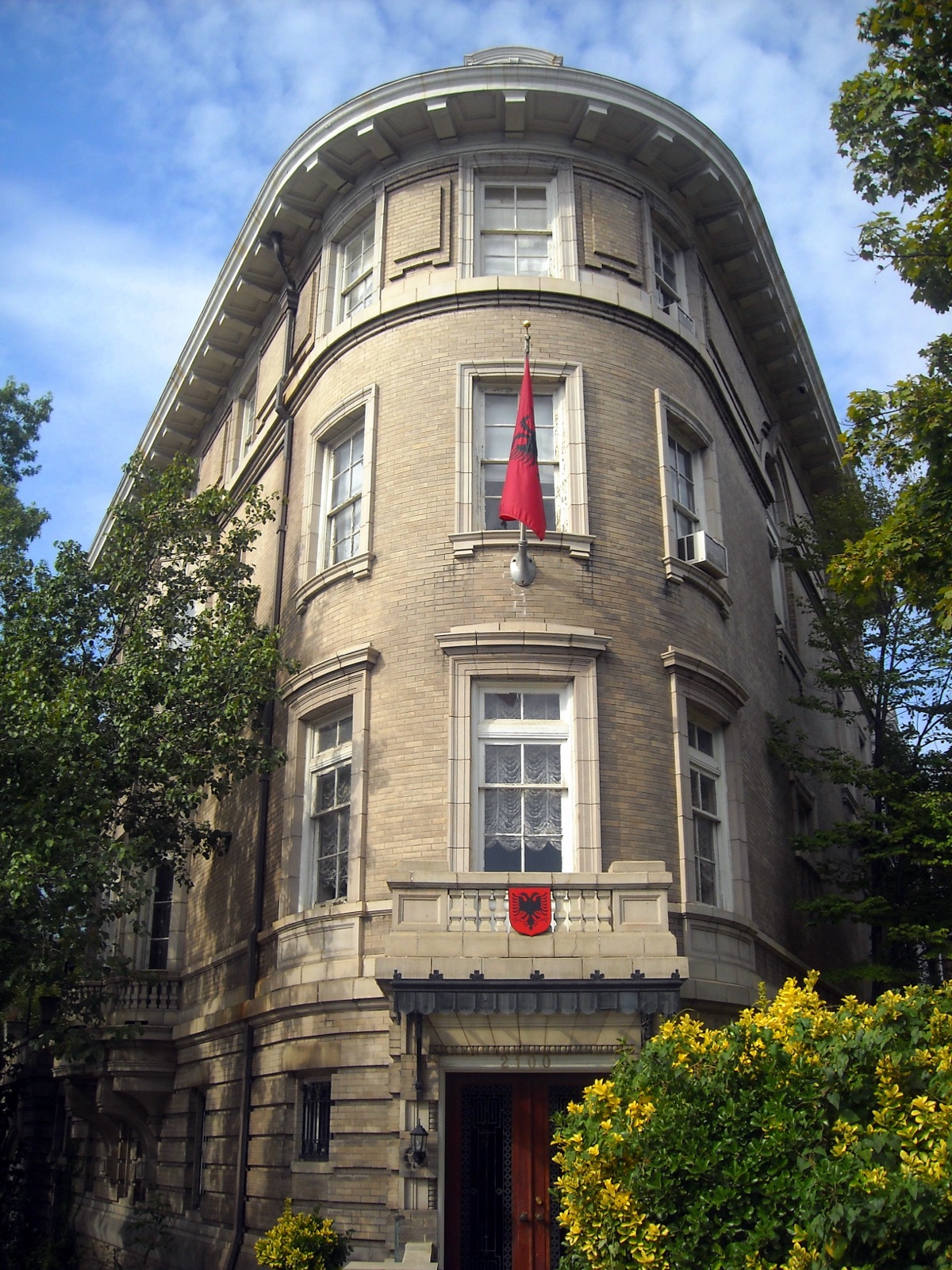 Embassy of Albania, 2100 S Street NW, Washington DC — the primary submission point for US-based citizenship applications.