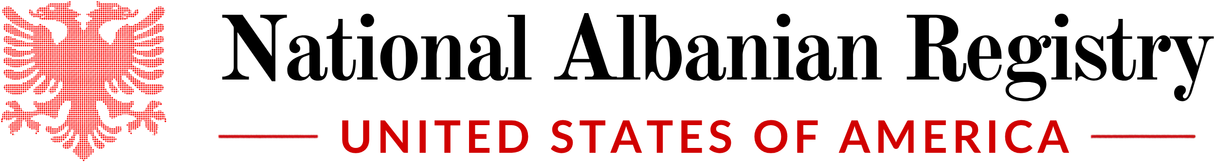 National Albanian Registry — full lockup, light background